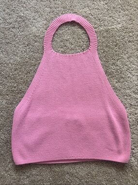 PrettyLittleThing Kids Pink Knit Halter Top